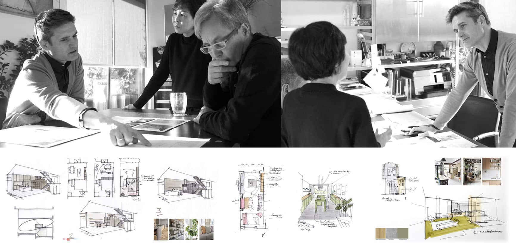 Binnenhuisarchitect Dennis Weijnand geeft een inspiratie sessie aan bewoners.